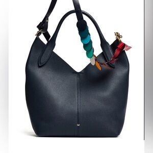 ANYA HINDMARCH Like New! Navy Blue Built A Bag Tote With Two Changeable Straps!